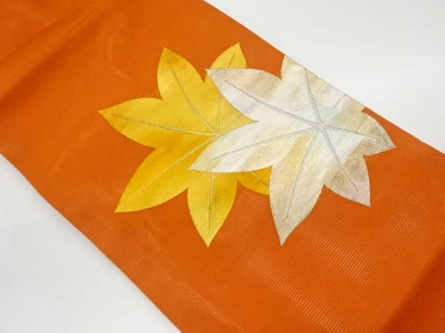 リサイクル　絽楓模様織出し名古屋帯